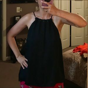 NWT Sexy soft tie neck summer top - navy